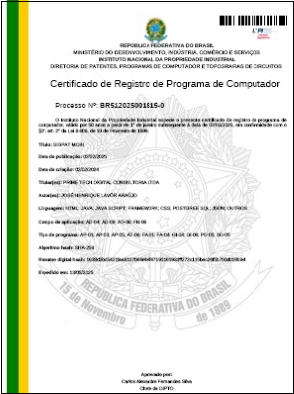 Certificado INPI